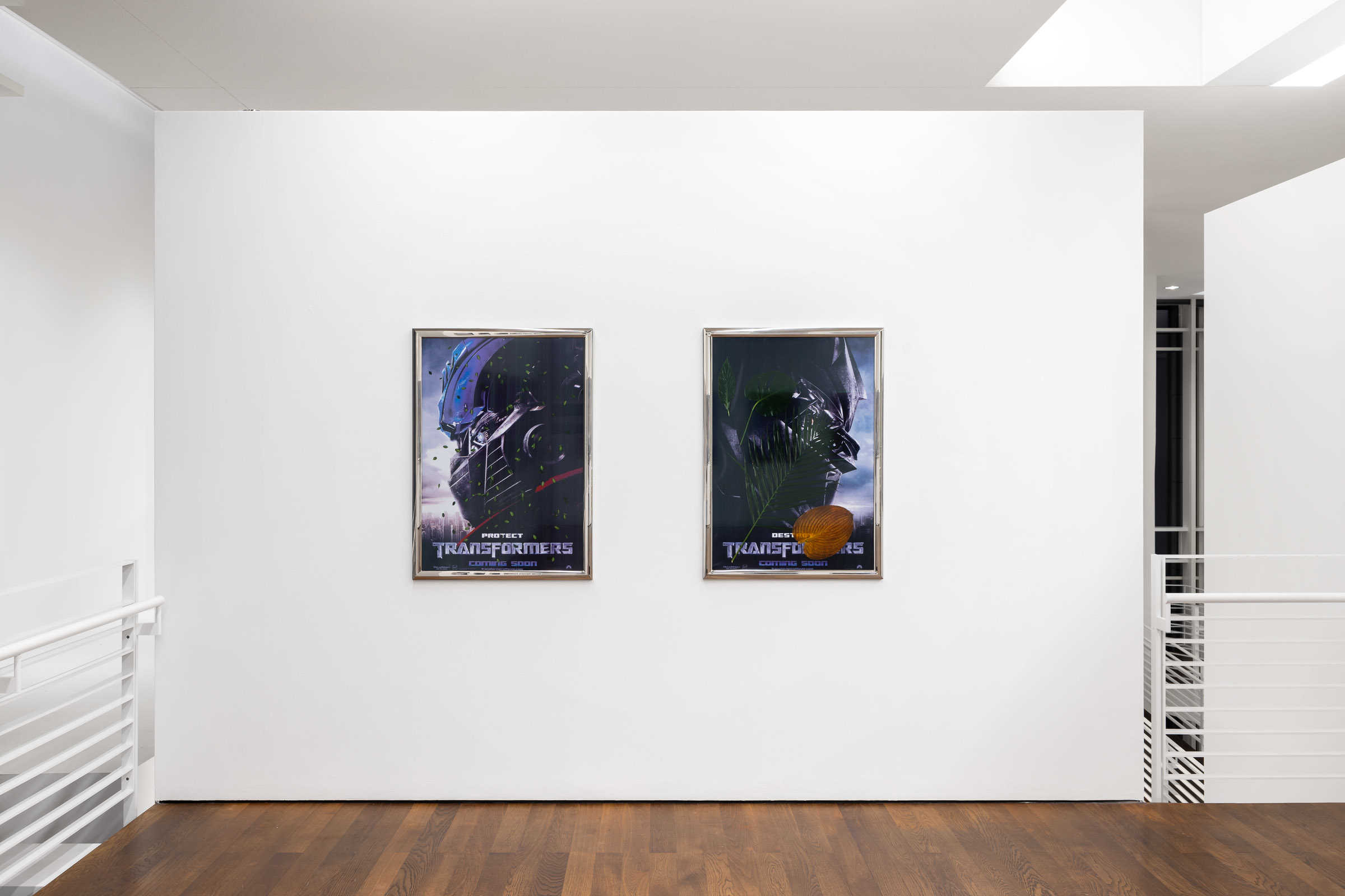 Timur Si-Qin, Untitled, 2011  From the series “MAINSTREAM” 16 works, inkjet prints on photo paper, chrome artist frame, each 104 × 74 cm © the artist and Société  Photo: N  Kazakov TRANSFORMERS Museum Frieder Burda Baden Baden