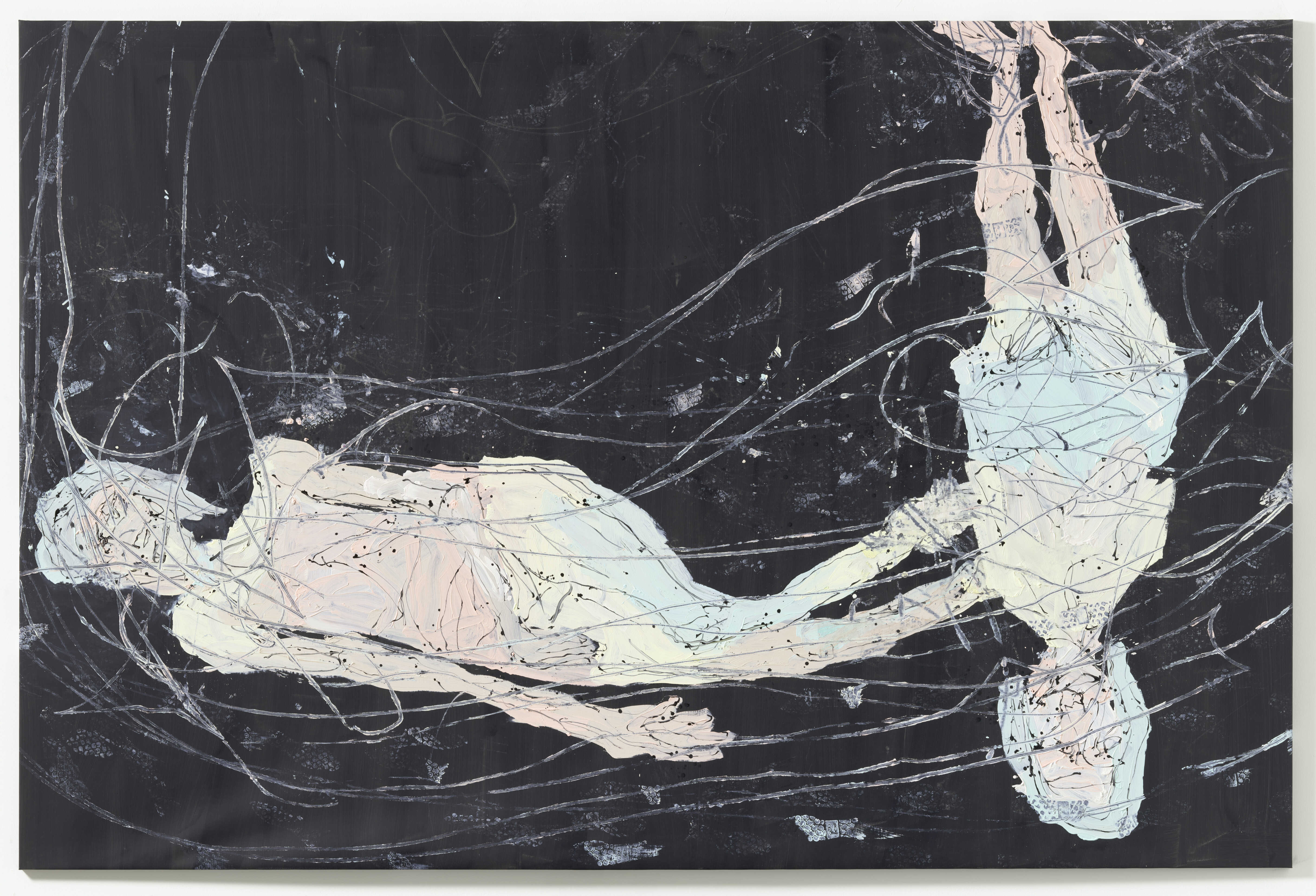 Georg Baselitz, Traumflug Sex / Dreamflight Sex, 2025, Öl auf Leinwand / oil on canvas, 300 × 430 cm, Privatsammlung / private collection, courtesy Thaddaeus Ropac, London / Paris / Salzburg / Seoul © Georg Baselitz 2026