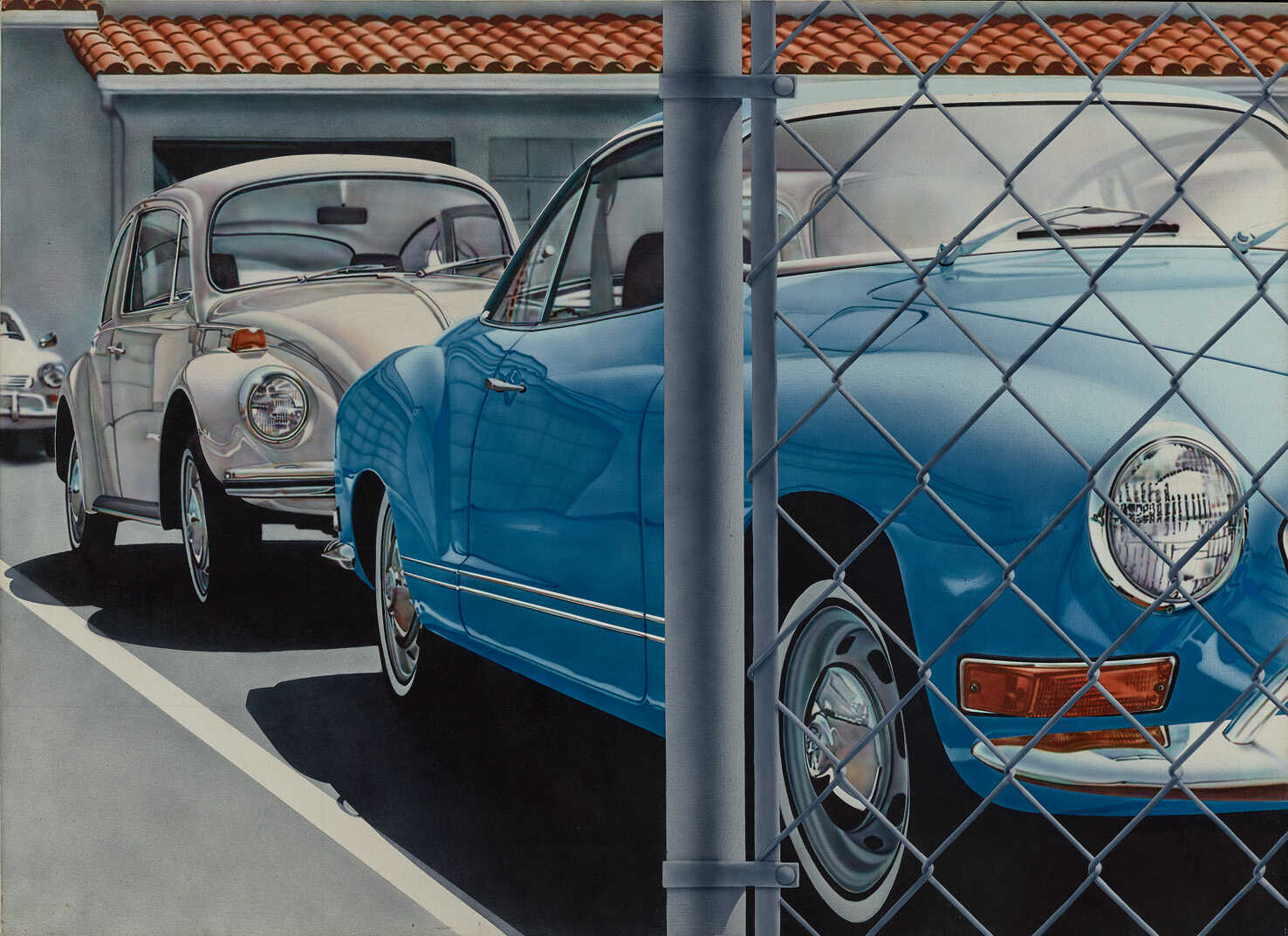 Don Eddy, Private Parking III, 1971, Acryl auf Leinwand, 121,9 x 167,6 cm, Waddington Custot, London, Paris, Dubai © Don Eddy, 2026, Foto: Waddington Custot