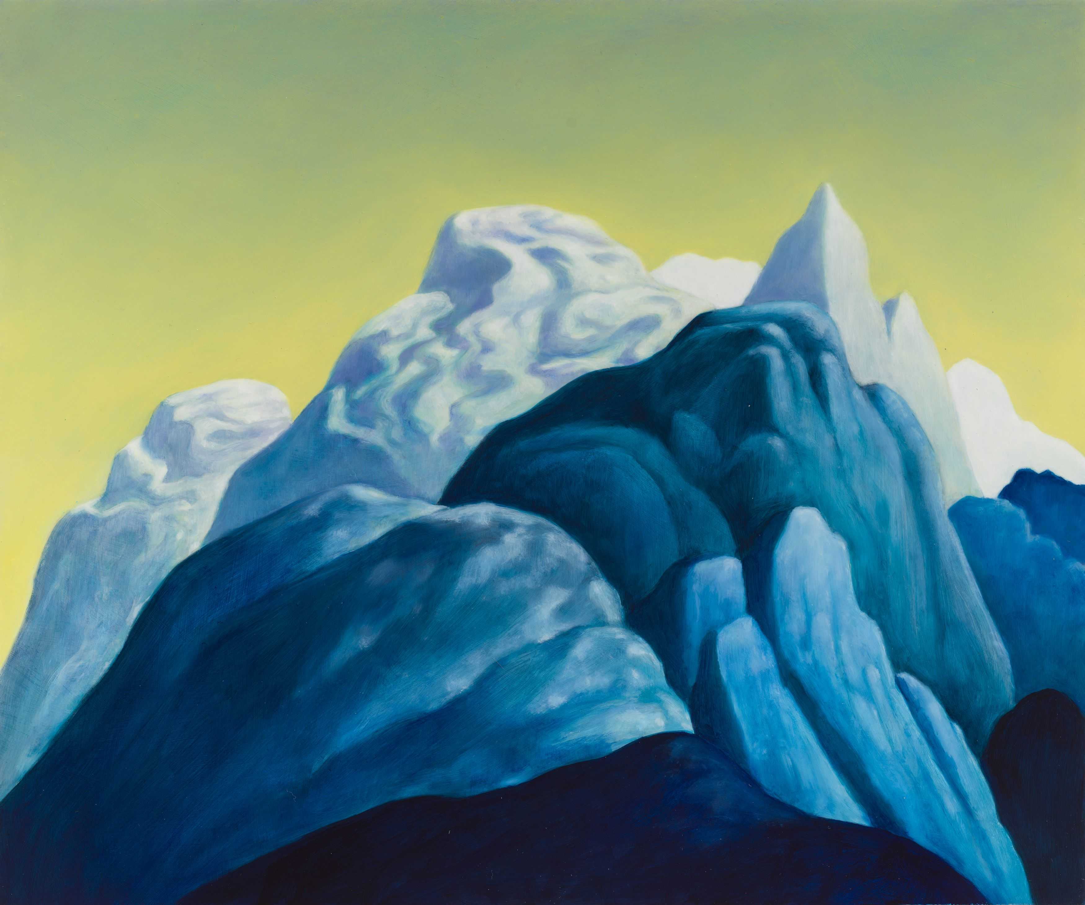 Nicolas Party, Mountains, 2023. Öl auf Kupfer, 25 × 30 cm © Nicolas Party; Foto: Adam Reich NICOLAS PARTY Museum Frieder Burda Baden Baden