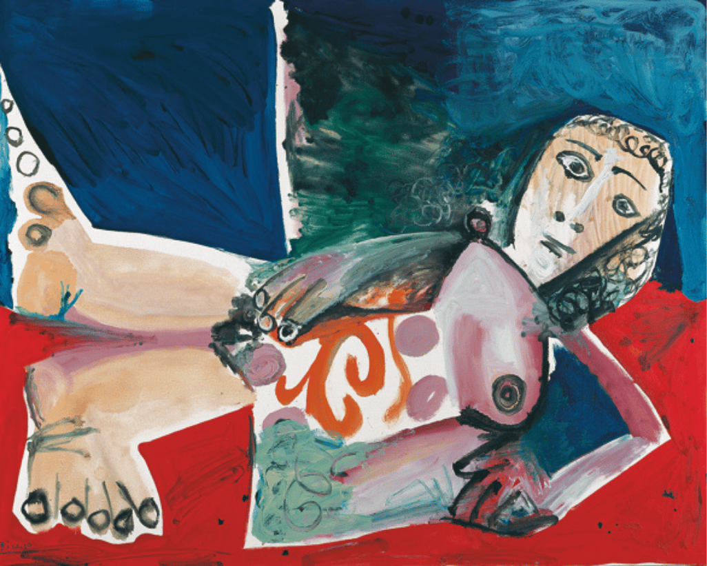 Pablo Picasso, Nu couché, 1968, Öl auf Leinwand, 130 × 162 cm, © Succession Picasso / VG Bild-Kunst, Bonn 2026
