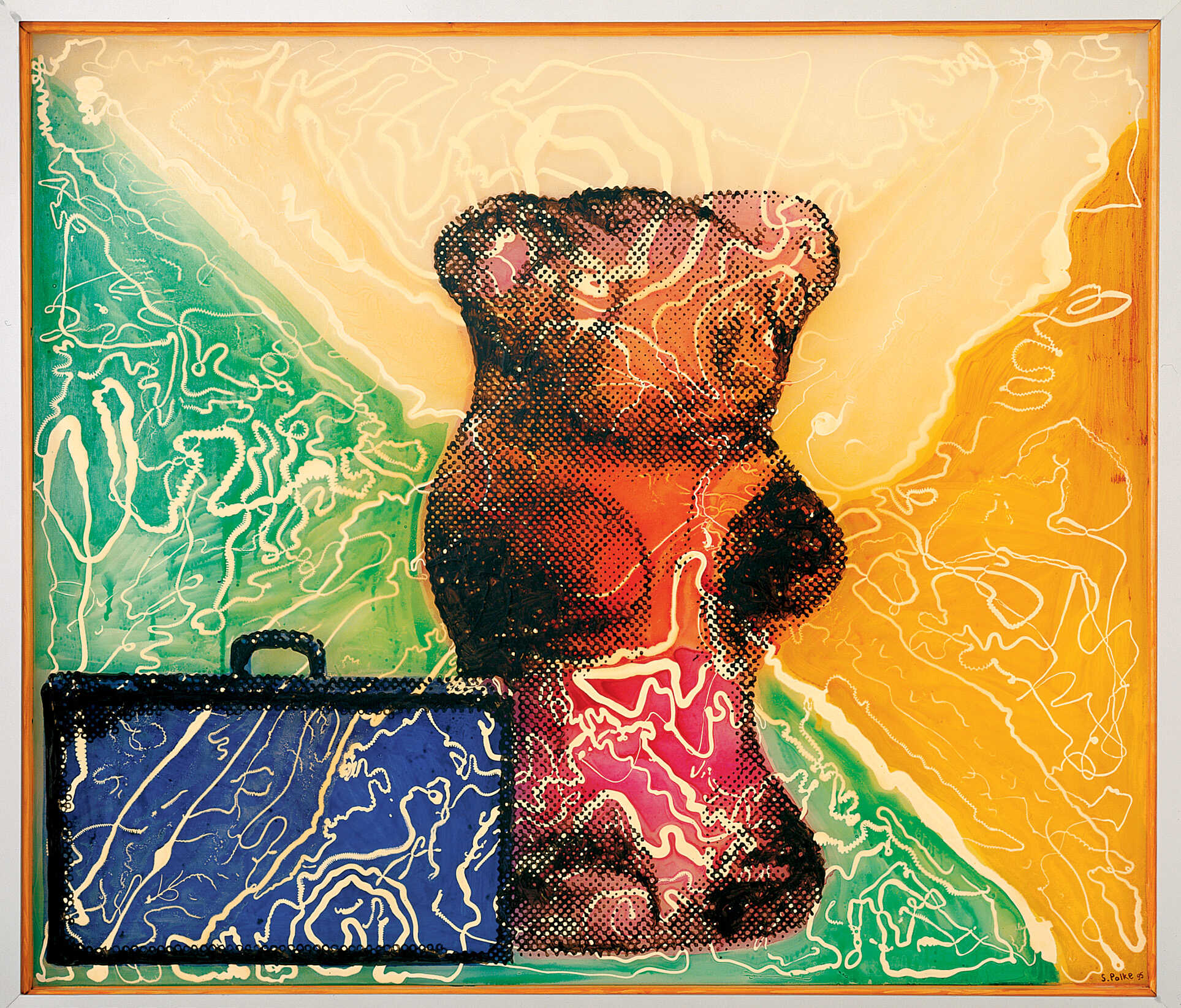 Sigmar Polke, Ohne Titel (Bärchen), 1995, Kunstharz und Lack auf Stoff, 117 x 137,4 cm, Museum Frieder Burda, Baden-Baden  © The Estate of Sigmar Polke / VG Bild-Kunst, Bonn 2026