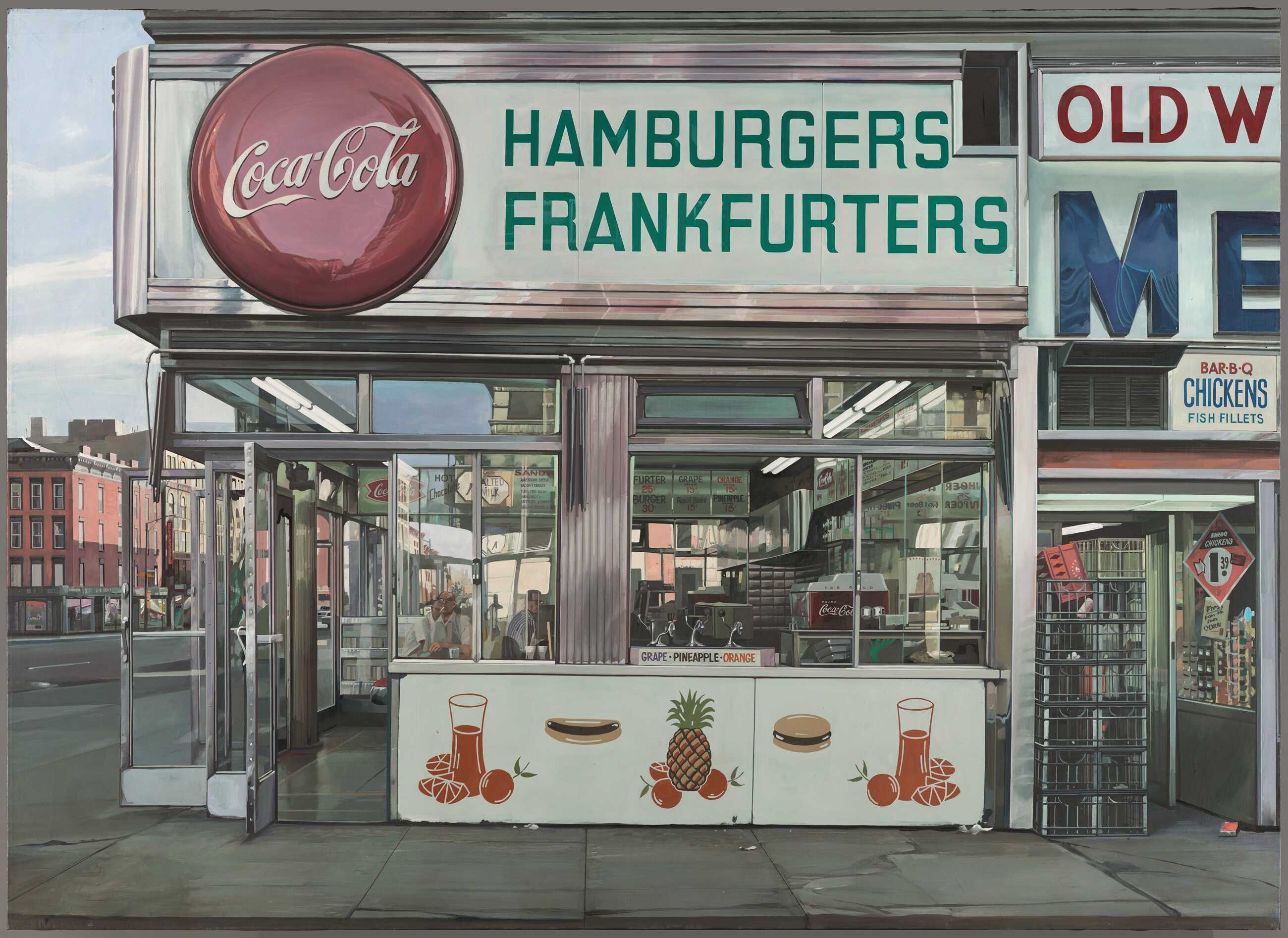 Richard Estes, Nedick’s, 1970, Öl auf Leinwand, 121, 9 x 167,6 cm, Carmen Thyssen Collection © Richard Estes, Courtesy Schoelkopf Gallery, New York, 2026